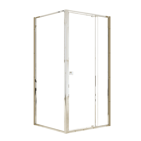 Darrahopens Furniture > Bathroom > Shower Heads & Screens Adjustable Semi Frameless Shower Screen 98-106cm x 89-92cm With Gold Hardware For Modern Bathrooms