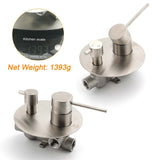 Darrahopens Furniture > Bathroom > Shower Heads & Screens AU Round Stainless Steel Shower Mixer Diverter Brushed Nickel For Bathroom Sets