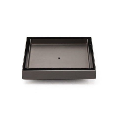 Darrahopens Furniture > Bathroom > Shower Heads & Screens Bathroom Gun Metal 150mm Tile Insert Floor Drain Shower Grate 80mm Waste Outlet