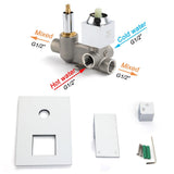 Darrahopens Furniture > Bathroom > Shower Heads & Screens Bathroom Square Shower Mixer Diverter Tap Square Chrome For Spout Shower Head