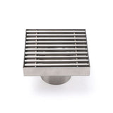 Bathroom SUS 100mm Square Strip Fence Sword Shower Grate Floor Drain 50mm Outlet | darrahopens.com.au Premium AU Stock