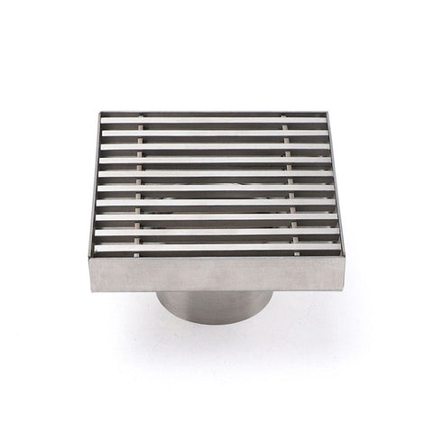 Bathroom SUS 100mm Square Strip Fence Sword Shower Grate Floor Drain 50mm Outlet | darrahopens.com.au Premium AU Stock