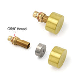 Darrahopens Furniture > Bathroom > Shower Heads & Screens Brushed Gold 1/4 Turn Round Knob Hot Cold Tap Wall Set For Shower Vanity Spout