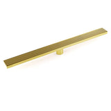 Darrahopens Furniture > Bathroom > Shower Heads & Screens Brushed Gold 304 SUS 600mm Strip Fence Sword Shower Grate Floor Drain 50mm Waste