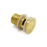 Darrahopens Furniture > Bathroom > Shower Heads & Screens Brushed Gold 32mm Pop Up Push Waste Plug With Overflow Basin Sink Drain Outlet