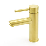 Darrahopens Furniture > Bathroom > Shower Heads & Screens Brushed Gold 7.5L/min Kitchen Laundry Round Basin Mixer Vanity Sink Faucet Tap