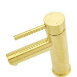 Darrahopens Furniture > Bathroom > Shower Heads & Screens Brushed Gold 7.5L/min Kitchen Laundry Round Basin Mixer Vanity Sink Faucet Tap