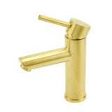 Darrahopens Furniture > Bathroom > Shower Heads & Screens Brushed Gold 7.5L/min Kitchen Laundry Round Basin Mixer Vanity Sink Faucet Tap