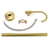 Darrahopens Furniture > Bathroom > Shower Heads & Screens Brushed Gold Bath Tub Mixer Tap Free Standing Faucet Filler Spout Hot Cold Water