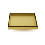 Darrahopens Furniture > Bathroom > Shower Heads & Screens Brushed Gold Large 200mm Tile Insert Floor Drain Shower Grate 50mm Waste Outet