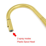 Darrahopens Furniture > Bathroom > Shower Heads & Screens Brushed Gold Pull Out Kitchen Sink Tap Basin Mixer Faucet 2 Mode Spraying Spout