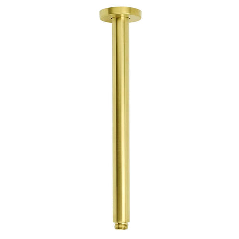 Brushed Gold Round 30cm Brass Shower Ceiling Extension Dropper Arm Bathroom Component | darrahopens.com.au Premium AU Stock