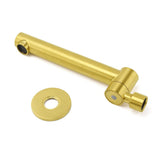 Darrahopens Furniture > Bathroom > Shower Heads & Screens Brushed Gold Round Basin Wall Mounted Faucet Outlet Swivel Bathtub Stainless Steel Spout
