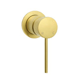 Darrahopens Furniture > Bathroom > Shower Heads & Screens Brushed Gold Round Wall Mounted Shower Mixer Hot Cold Bath Tap Valve Cartridge