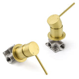 Darrahopens Furniture > Bathroom > Shower Heads & Screens Brushed Gold Round Wall Mounted Shower Mixer Hot Cold Bath Tap Valve Cartridge