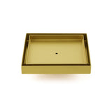 Darrahopens Furniture > Bathroom > Shower Heads & Screens Brushed Gold Square 150x150mm Tile Insert Floor Drain Shower Grate 50mm Waste