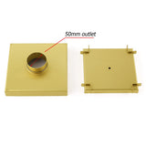 Darrahopens Furniture > Bathroom > Shower Heads & Screens Brushed Gold Square 150x150mm Tile Insert Floor Drain Shower Grate 50mm Waste