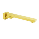 Darrahopens Furniture > Bathroom > Shower Heads & Screens Brushed Gold Square Stainless Steel 180 Swivel Bathtub Faucet Water Outlet Spout