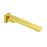 Darrahopens Furniture > Bathroom > Shower Heads & Screens Brushed Gold Square Stainless Steel 180 Swivel Bathtub Faucet Water Outlet Spout