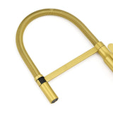 Darrahopens Furniture > Bathroom > Shower Heads & Screens Brushed Gold Tall Kitchen Sink Basin Mixer 360º Swivel Faucet Tap Pull Out Spout