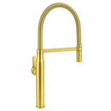 Darrahopens Furniture > Bathroom > Shower Heads & Screens Brushed Gold Tall Kitchen Sink Basin Mixer 360º Swivel Faucet Tap Pull Out Spout