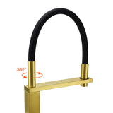 Darrahopens Furniture > Bathroom > Shower Heads & Screens Brushed Gold Tall Kitchen Sink Basin Mixer Swivel Faucet Tap Pull Out Spout Head