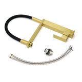 Darrahopens Furniture > Bathroom > Shower Heads & Screens Brushed Gold Tall Kitchen Sink Basin Mixer Swivel Faucet Tap Pull Out Spout Head