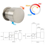 Darrahopens Furniture > Bathroom > Shower Heads & Screens Brushed Nickel 12" Large Rain Head Twin Shower Handheld Sliding Rail Arm Set With Mixer
