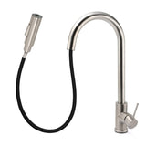 Brushed Nickel 2 Way Spray Kitchen Mixer Tap Pull Out Sink Laundry Swivel Faucet | darrahopens.com.au Premium AU Stock