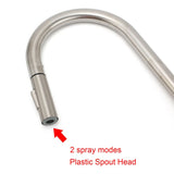 Brushed Nickel 2 Way Spray Kitchen Mixer Tap Pull Out Sink Laundry Swivel Faucet | darrahopens.com.au Premium AU Stock