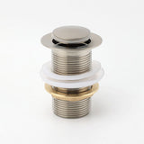 Darrahopens Furniture > Bathroom > Shower Heads & Screens Brushed Nickel 32mm Push Pop Up Waste Plug Non-Overflow Basin Sink Drain Outlet