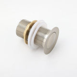 Darrahopens Furniture > Bathroom > Shower Heads & Screens Brushed Nickel 32mm Push Pop Up Waste Plug Non-Overflow Basin Sink Drain Outlet