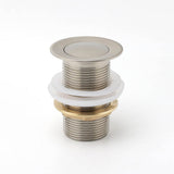 Darrahopens Furniture > Bathroom > Shower Heads & Screens Brushed Nickel 32mm Push Pop Up Waste Plug Non-Overflow Basin Sink Drain Outlet