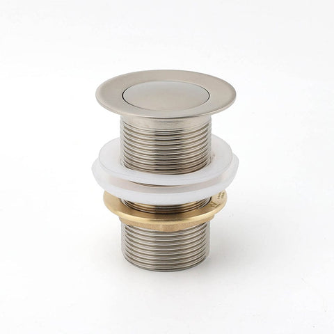 Darrahopens Furniture > Bathroom > Shower Heads & Screens Brushed Nickel 32mm Push Pop Up Waste Plug Non-Overflow Basin Sink Drain Outlet