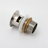 Darrahopens Furniture > Bathroom > Shower Heads & Screens Brushed Nickel 32mm Push Pop Up Waste Plug Overflow Basin Sink Drain Outlet Kit