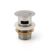 Darrahopens Furniture > Bathroom > Shower Heads & Screens Brushed Nickel 32mm Push Pop Up Waste Plug Overflow Basin Sink Drain Outlet Kit