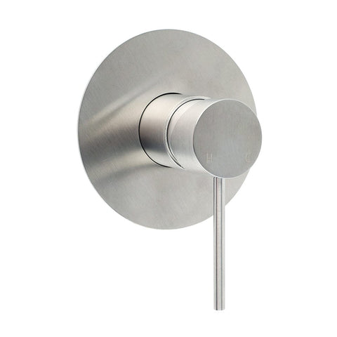 Brushed Nickel Bath Shower Mixer Hot Cold Tap Ceramic Cartridge Spindle Round | darrahopens.com.au Premium AU Stock