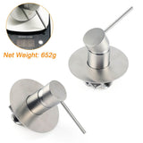 Brushed Nickel Bath Shower Mixer Hot Cold Tap Ceramic Cartridge Spindle Round | darrahopens.com.au Premium AU Stock