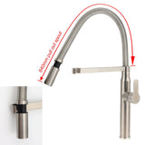Darrahopens Furniture > Bathroom > Shower Heads & Screens Brushed Nickel Kitchen Sink Basin Mixer 360 Swivel Faucet Tap Pull Out Spout SUS