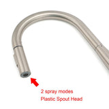 Darrahopens Furniture > Bathroom > Shower Heads & Screens Brushed Nickel Pull Out Kitchen Tap Sink Mixer Faucet Spout 2 Modes Spray Outlet