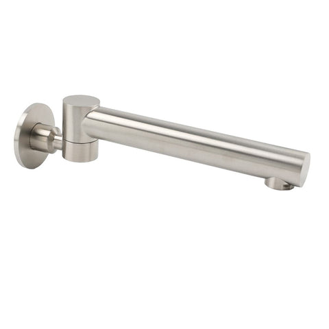 Darrahopens Furniture > Bathroom > Shower Heads & Screens Brushed Nickel Round Basin Wall Mounted Faucet Outlet 180 Swivel Vanity Bathtub Spout