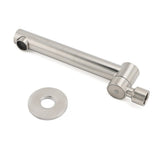 Darrahopens Furniture > Bathroom > Shower Heads & Screens Brushed Nickel Round Basin Wall Mounted Faucet Outlet 180 Swivel Vanity Bathtub Spout