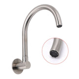 Darrahopens Furniture > Bathroom > Shower Heads & Screens Brushed Nickel Round Gooseneck Arm Faucet Water Outlet Wall Mount Bathtub Spout