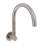 Darrahopens Furniture > Bathroom > Shower Heads & Screens Brushed Nickel Round Gooseneck Arm Faucet Water Outlet Wall Mount Bathtub Spout