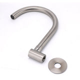 Darrahopens Furniture > Bathroom > Shower Heads & Screens Brushed Nickel Round Gooseneck Arm Faucet Water Outlet Wall Mount Bathtub Spout