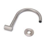 Darrahopens Furniture > Bathroom > Shower Heads & Screens Brushed Nickel Round Gooseneck Arm Faucet Water Outlet Wall Mount Bathtub Spout