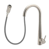 Darrahopens Furniture > Bathroom > Shower Heads & Screens Brushed Nickel Silver Round Pull Out Kitchen Sink Tap Mixer Faucet Spout Outlet
