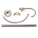Darrahopens Furniture > Bathroom > Shower Heads & Screens Brushed Nickel Stainless Steel Bathtub Tap Free Standing Faucet Filler Spout Set