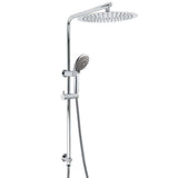 Chrome Dual Shower 12" Slim Rain Head 5 Modes Handheld Sliding Rail Inbuilt Diverter | darrahopens.com.au Premium AU Stock