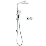 Chrome Round 8" Rainfall Shower Head 3 Modes Handheld Rose Silde Rail Twin Taps Set | darrahopens.com.au Premium AU Stock